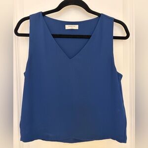 Babaton ARITZIA V-Neck Blue Blouse
